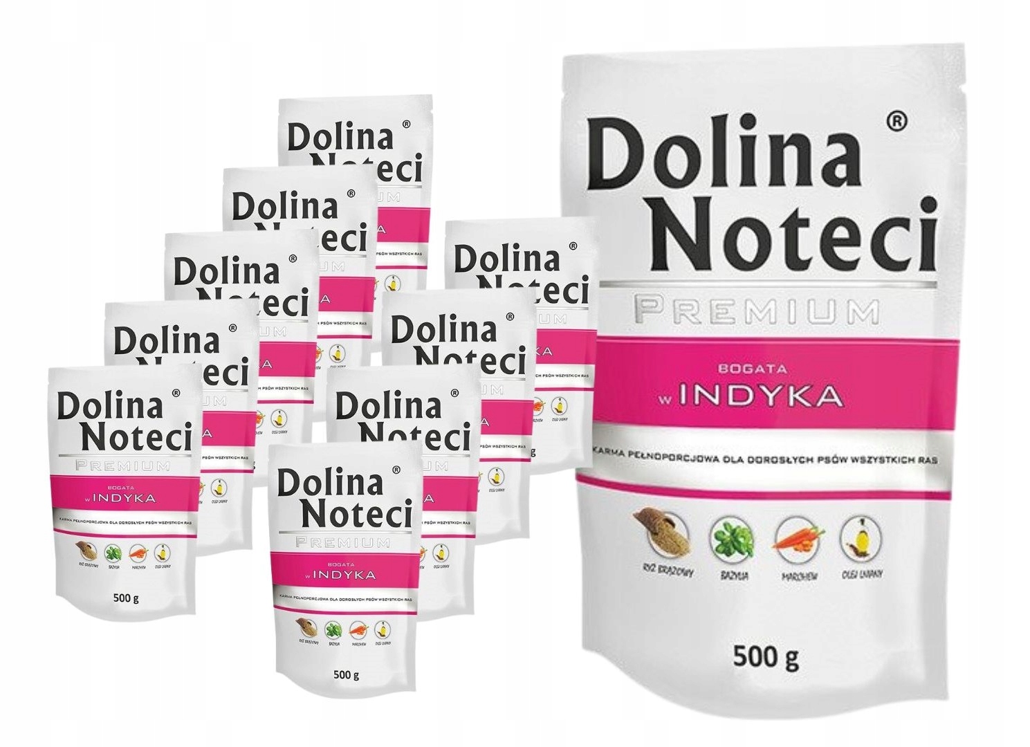 Levně Dolina Noteci Premium vlhké krmivo pro psy bohaté na krůtu 10x500 g