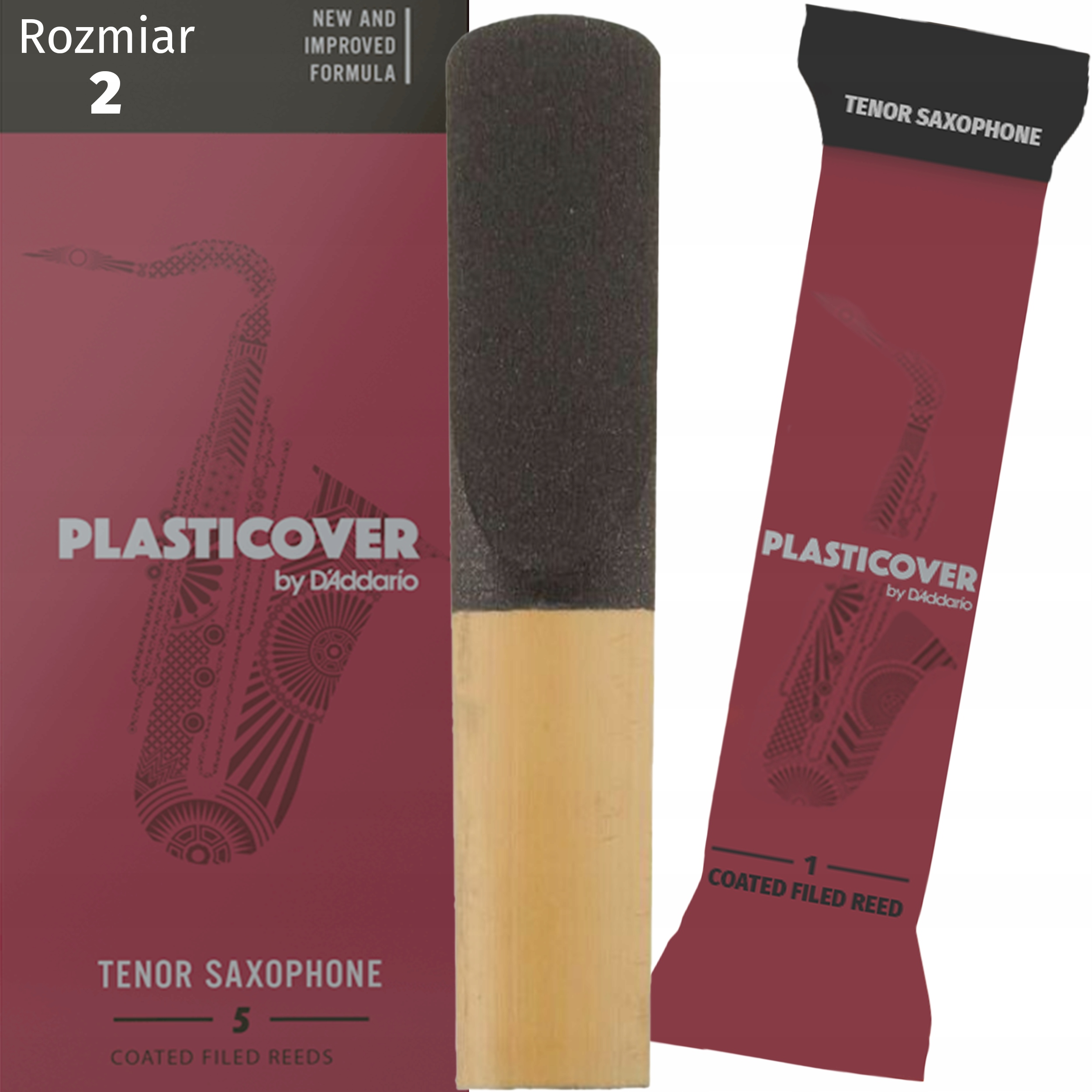 Stroik saksofon tenorowy 2 Rico PLASTICOVER Daddario RRP05TSX200 1 szt.