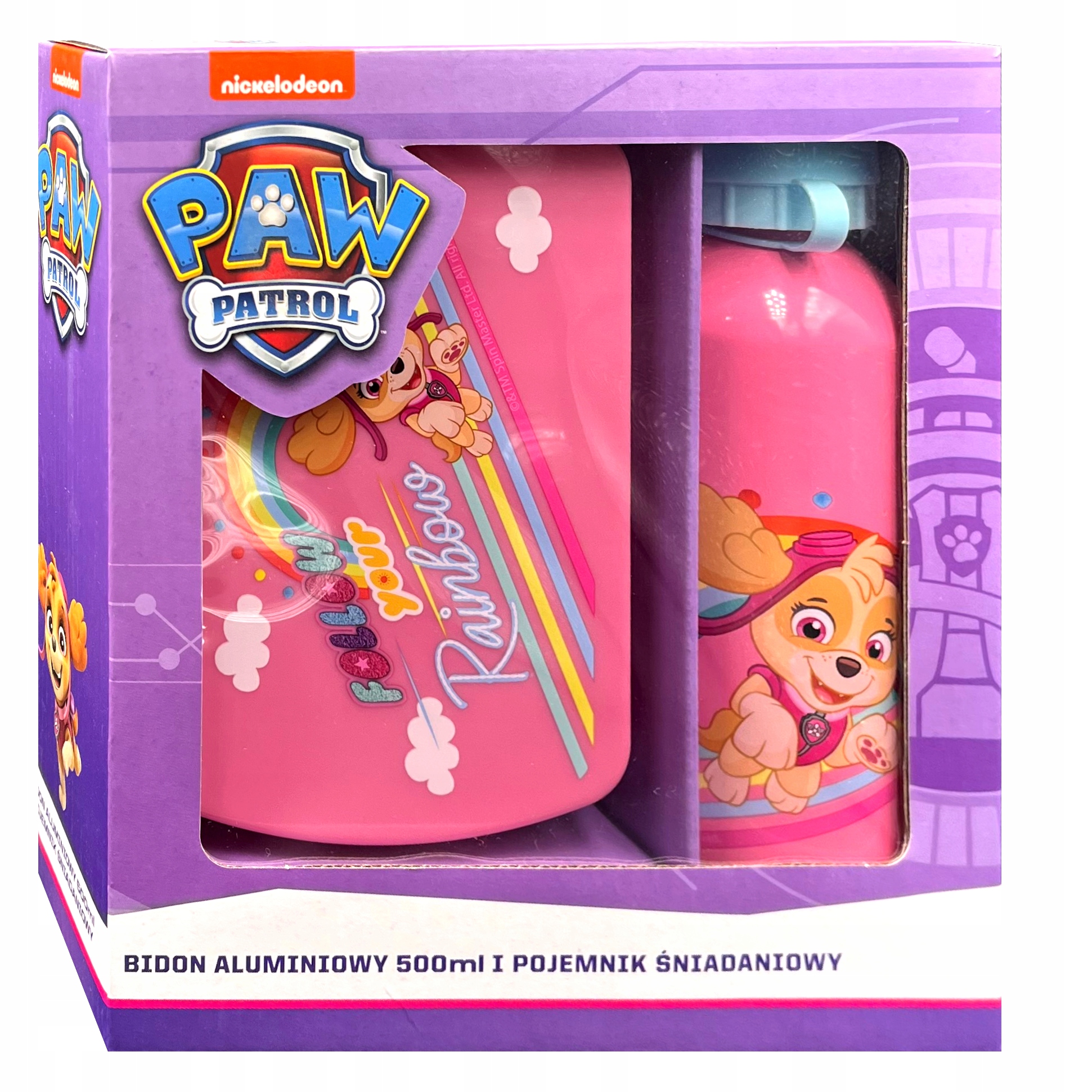 ZESTAW ŚNIADANIÓWKA + BIDON 500ml PSI PATROL – Idealny dla dzieci Stan opakowania oryginalne