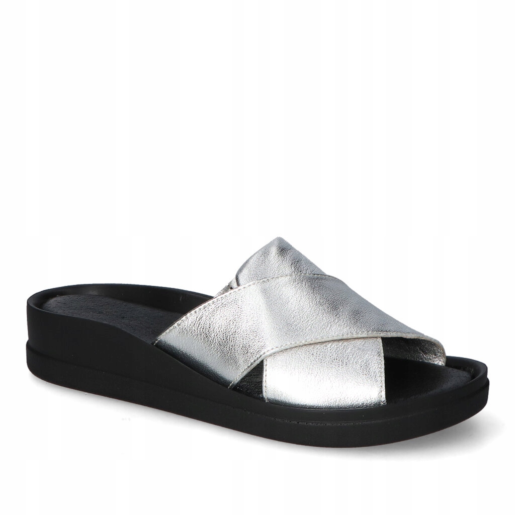 Stylové dámské Nazouváky Flisella Stříbrné lico 40