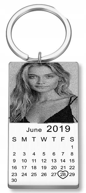 NASZYJNIK GRAWER ZDJĘCIE URODZINY KALENDARZ