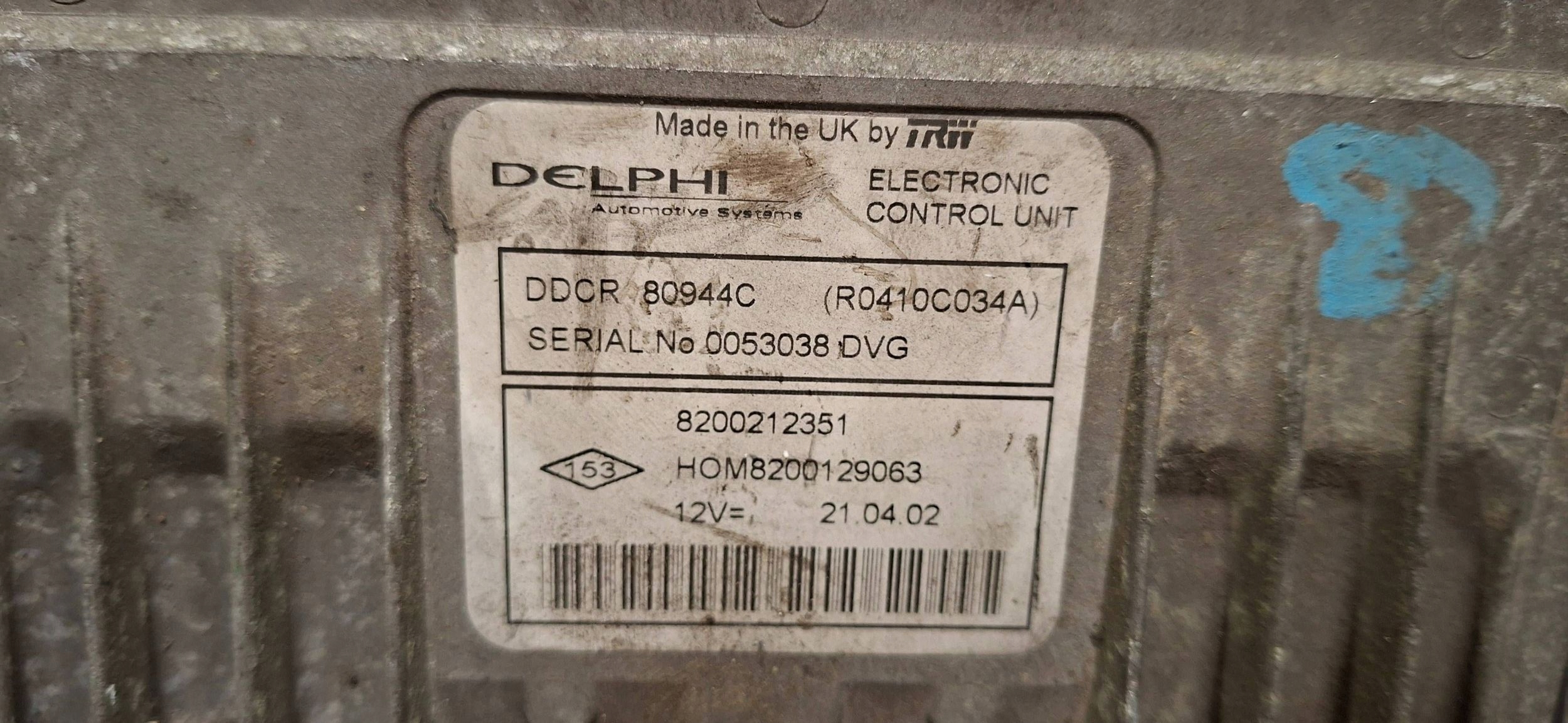 computer 8200212351 R0410C034A 8200129063 RENAULT CLIO II 1.5 DCI