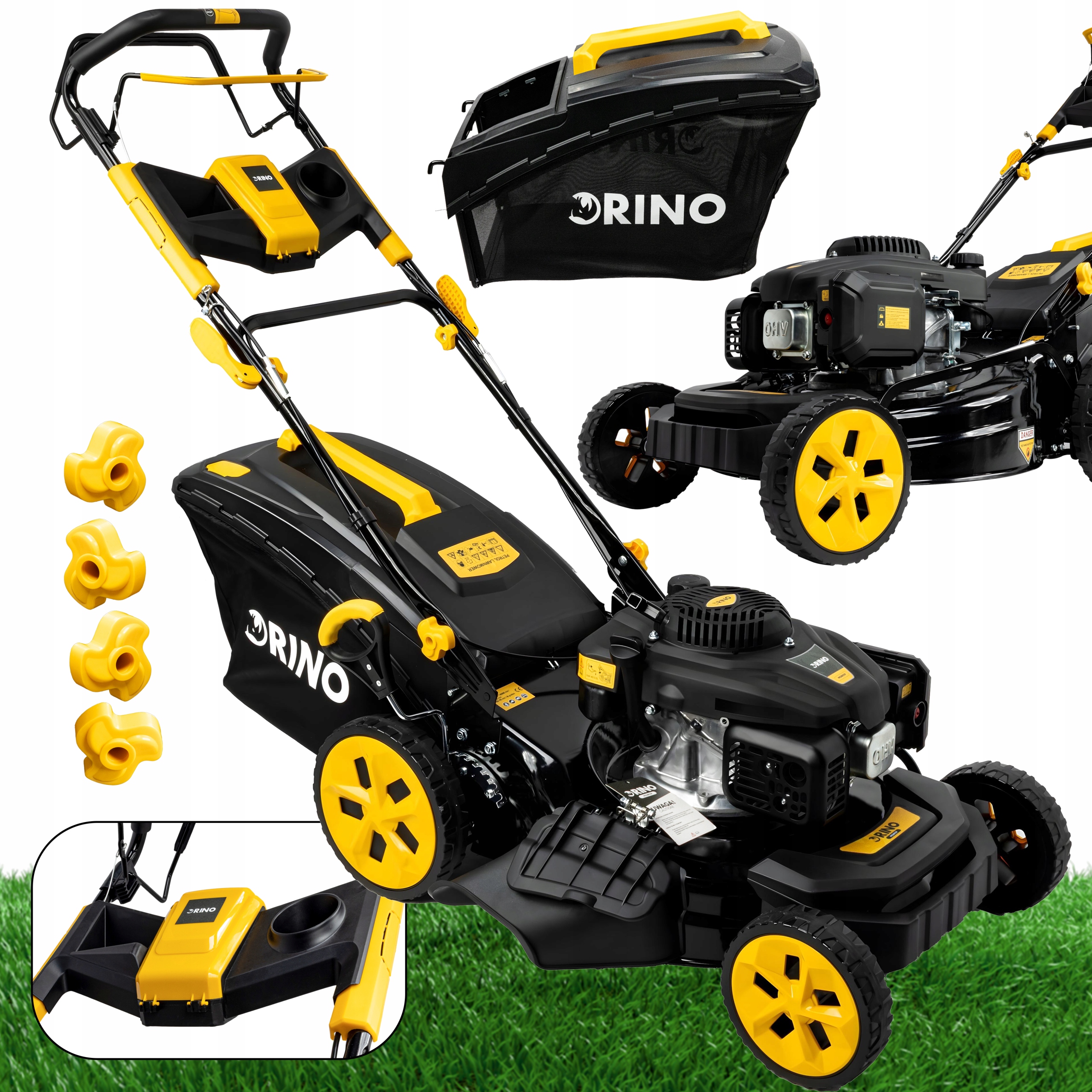 Kosiarka spalinowa 5.4 Km Rino MOW51P z napędem mocna do trawy 51 cm kosz