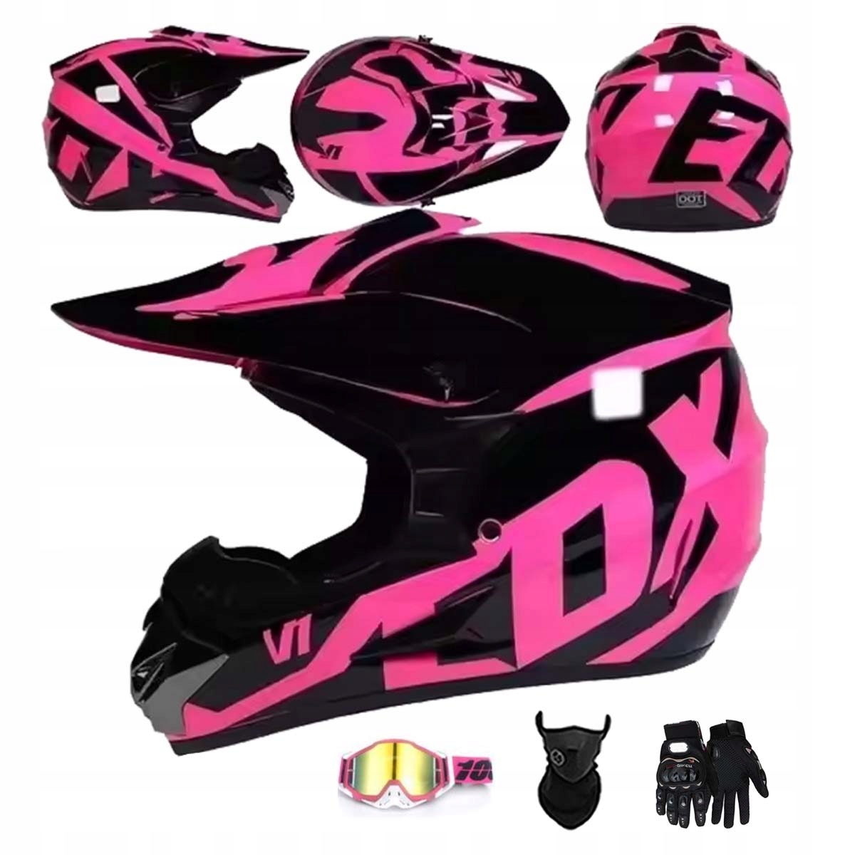 Motocyklová Přilba Lehká Enduro Quada Brýle Rukavice Maska M