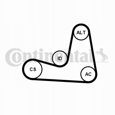 CONTINENTAL ZESTAW PASKA OSPRZĘTU 6PK1200K3 Numer katalogowy części 6PK1200K3