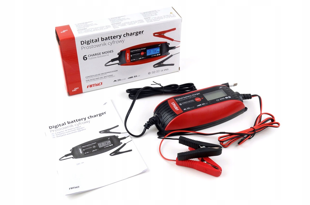 Digitální nabíječka auto, moto 6V/12V 2A/4A DVL DBC-4A