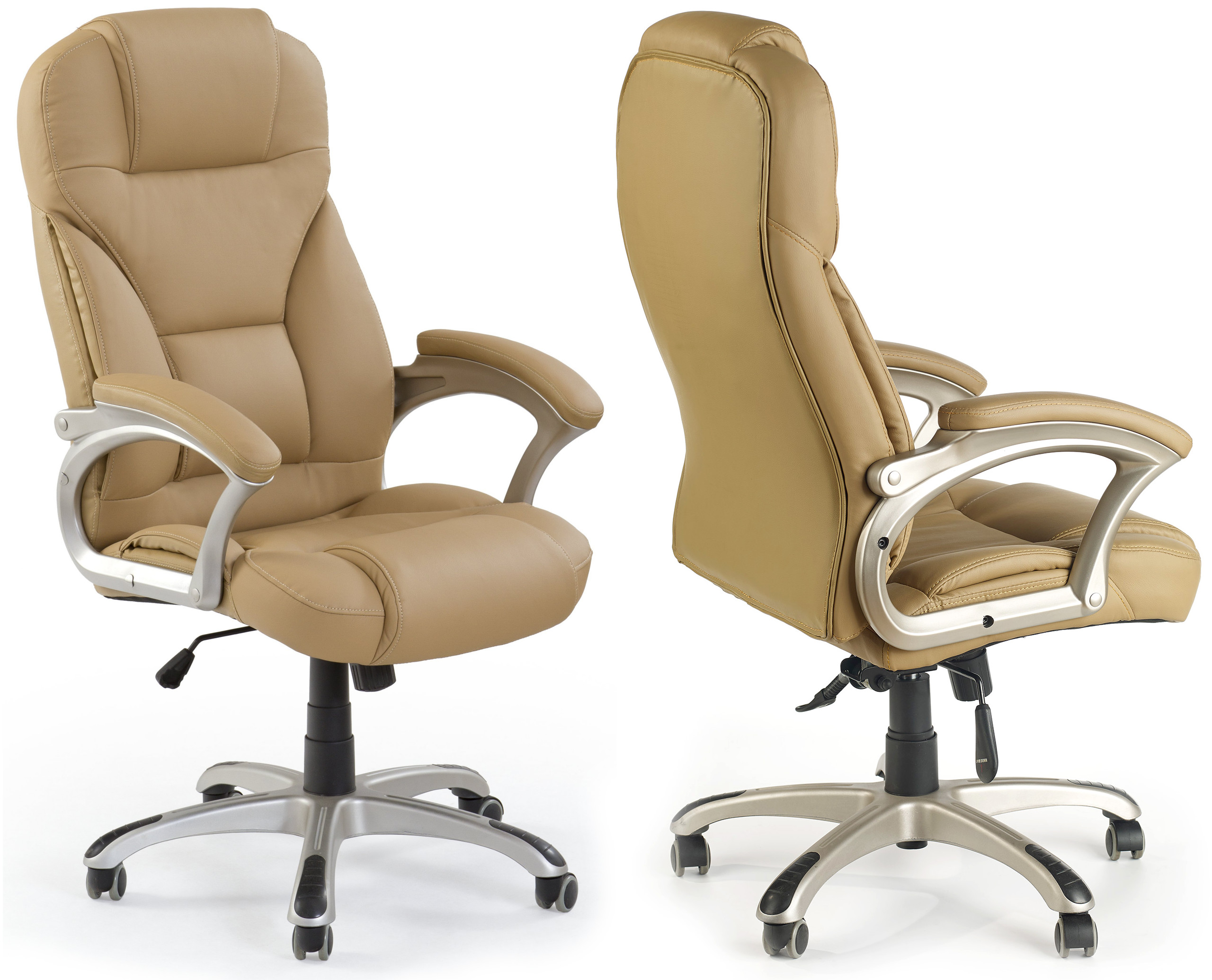 Fotel Biurowy Obrotowy Desmond Beżowy Halmar