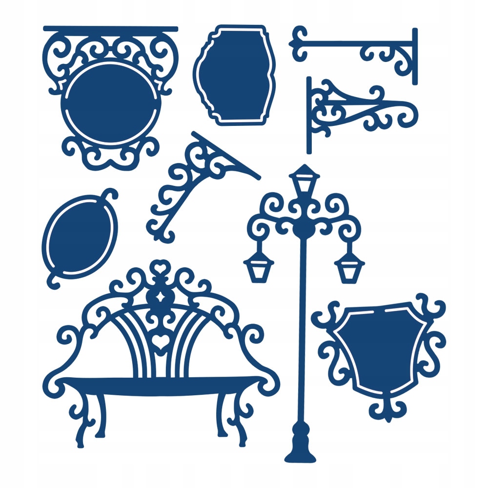 Wykrojniki Tattered Lace zestaw Szyldy