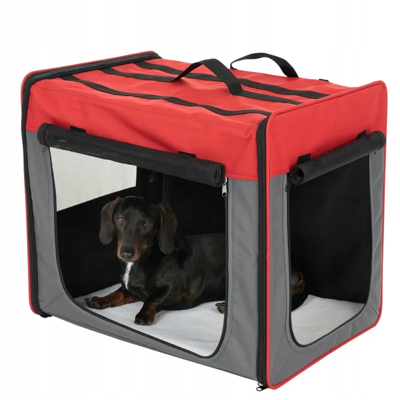 Torba Podróżna First Class Basic M 61x46x53,5cm Czerwono-Szara Transporter