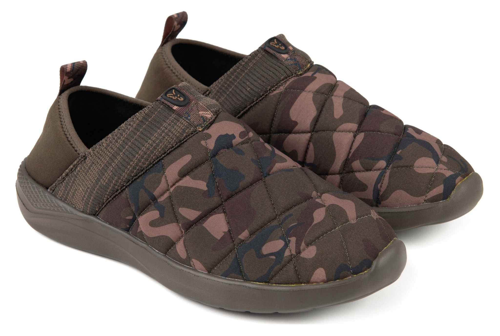 Komfortowe Klapki Fox Camo Khaki Bivvy SLIPPERS-44