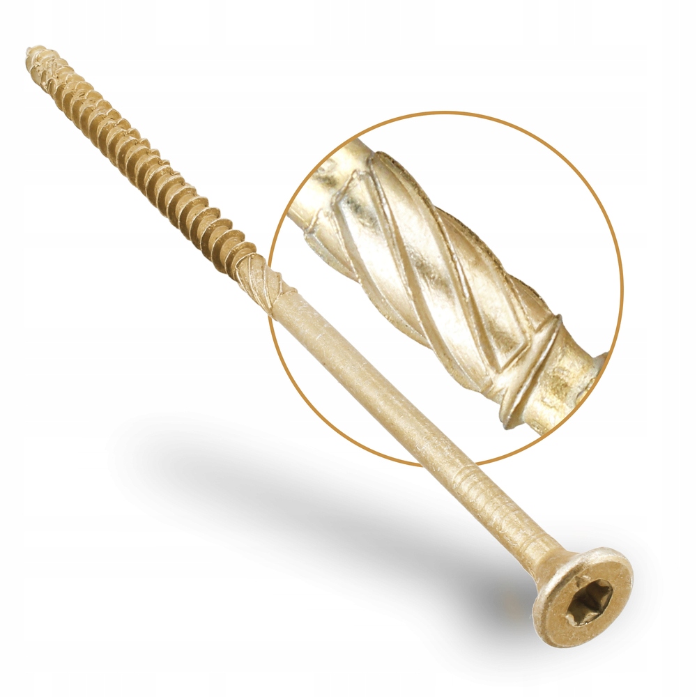 200x WKRĘTY CIESIELSKIE 5x120 TORX DREWNA STOŻKOWE KONSTRUKCYJNE ŚRUBY PŁYT Długość wkręta 120 mm