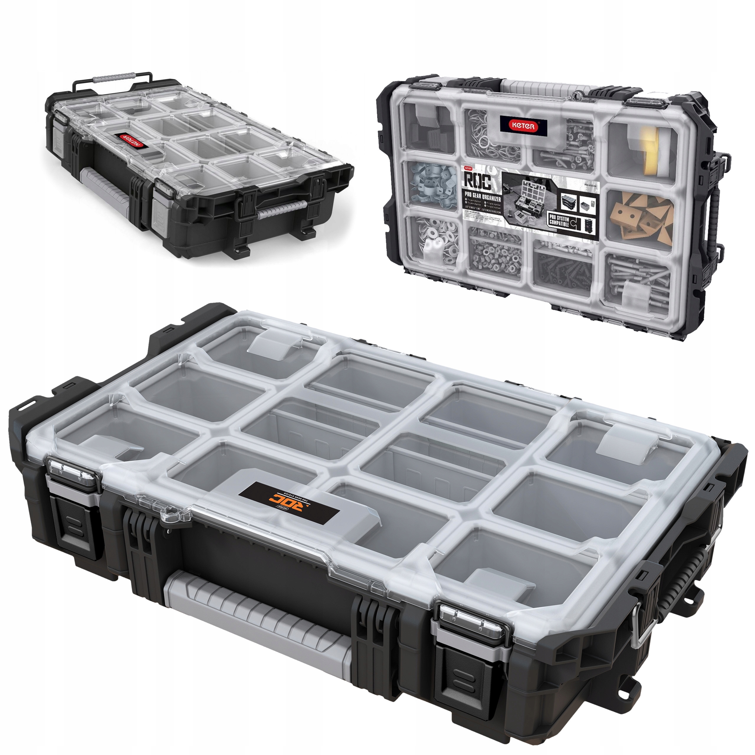 Skrzynka narzędziowa duży organizer do przenoszenia Keter Roc Pro Gear