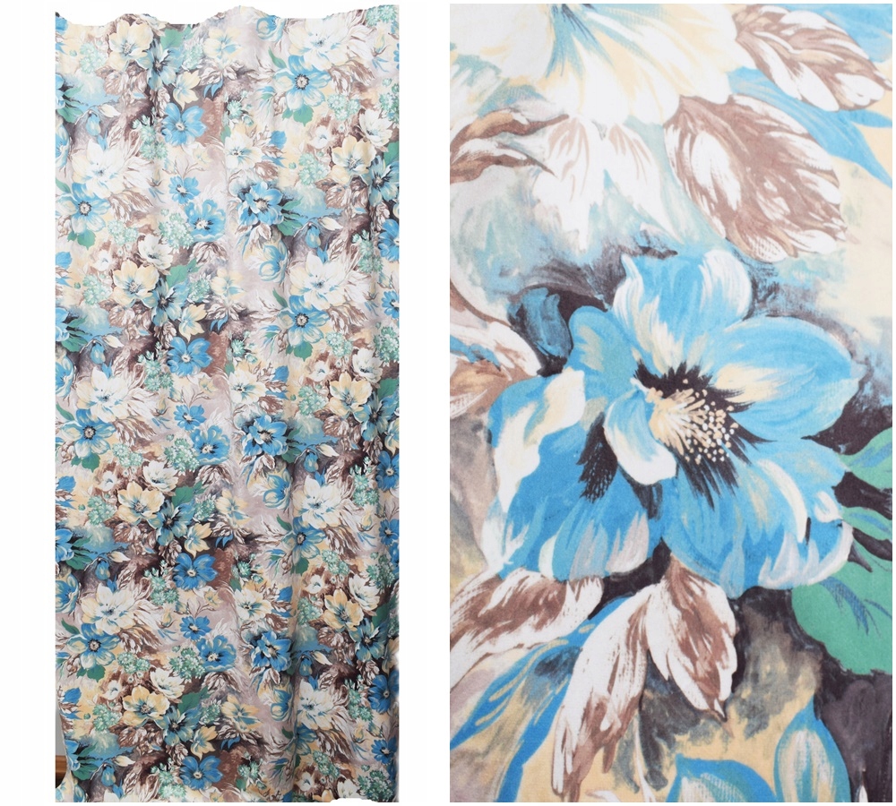 

Zasłona Metraż Velvet Plusz Pastele Kwiaty 150 CM