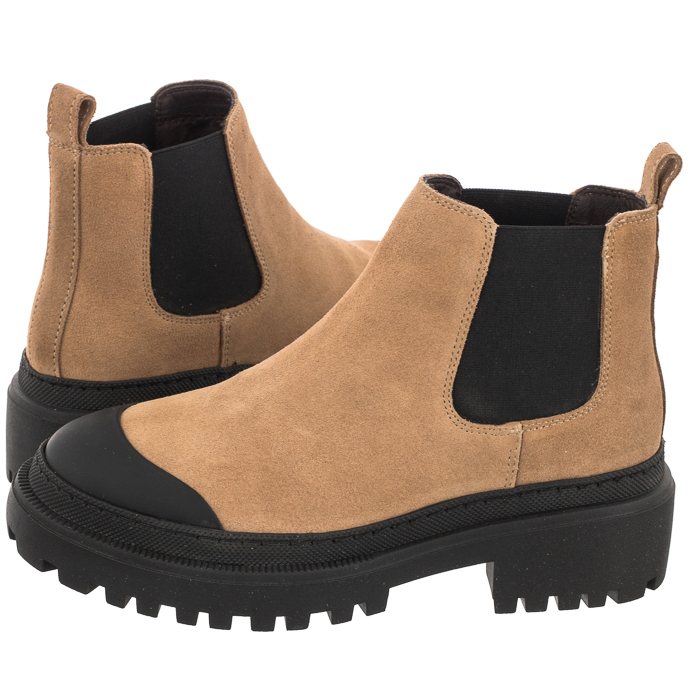 Dámské boty Kotníkové Boty Šněrovací Filipe Béžová/Černá 12220 Cam 3131