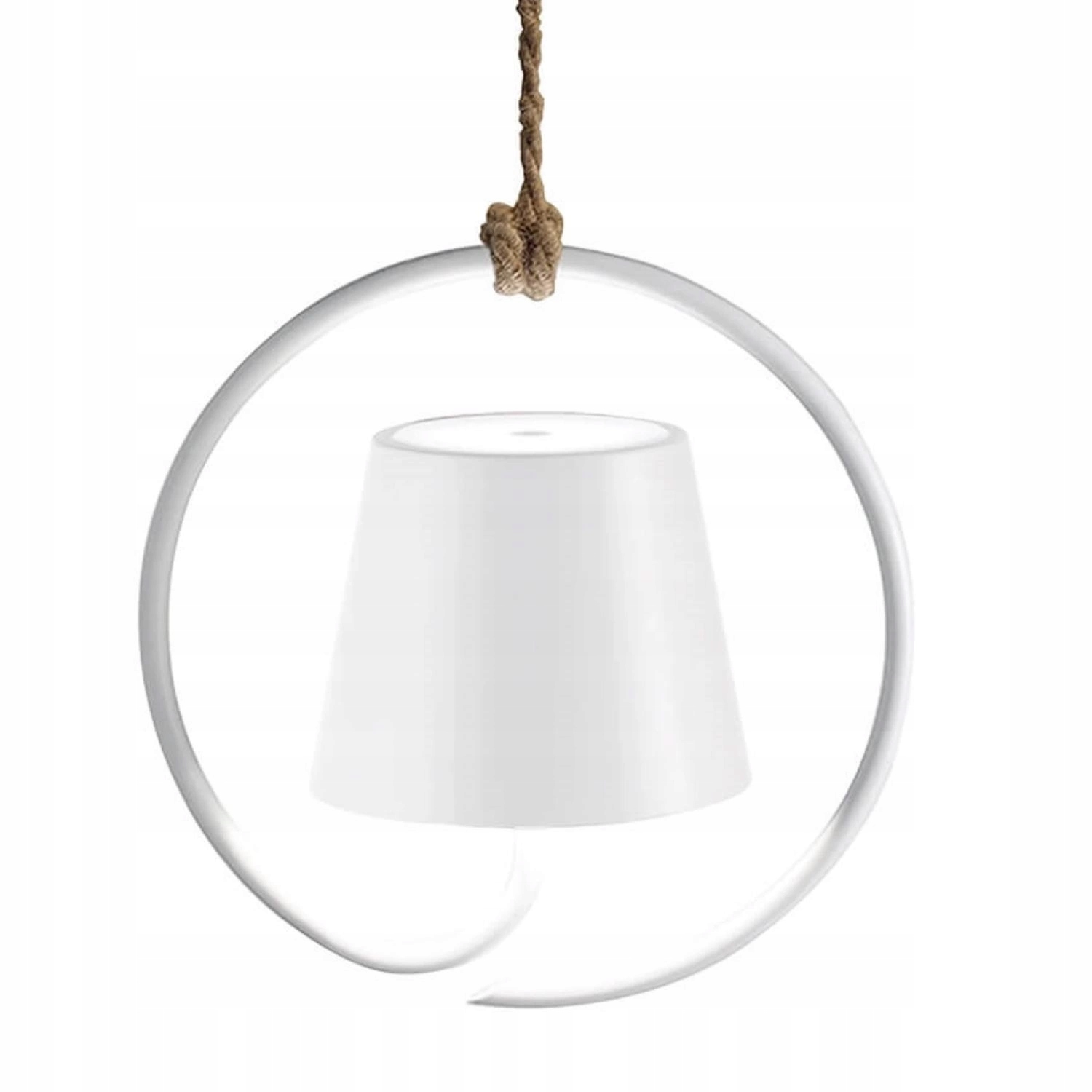 Bezdrátová závěsná lampa Zafferano Poldina bateriová, bílá