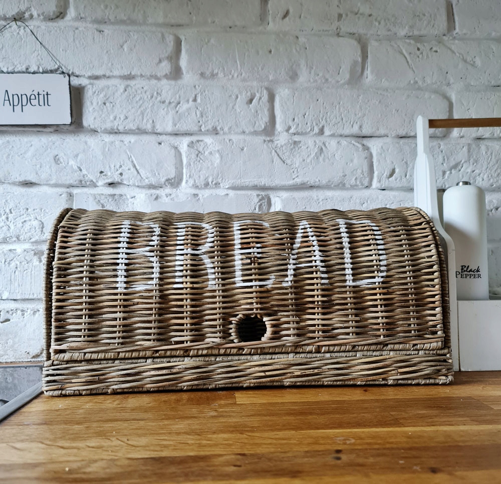 Ratanový chlebník Rustic Bread Box Hampton Kontajner na Pečivo Ratanový kôš