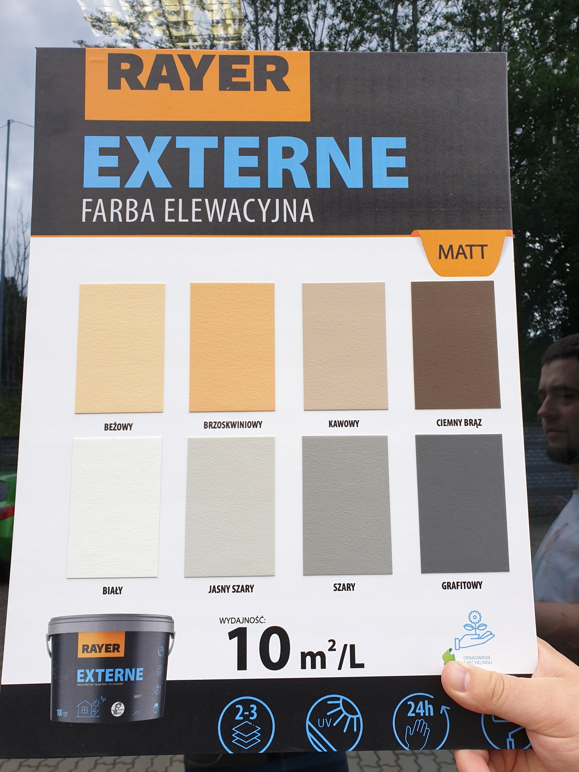 Farba Elewacyjna Fasadowa RAYER 10l grafitowy Marka Rayer