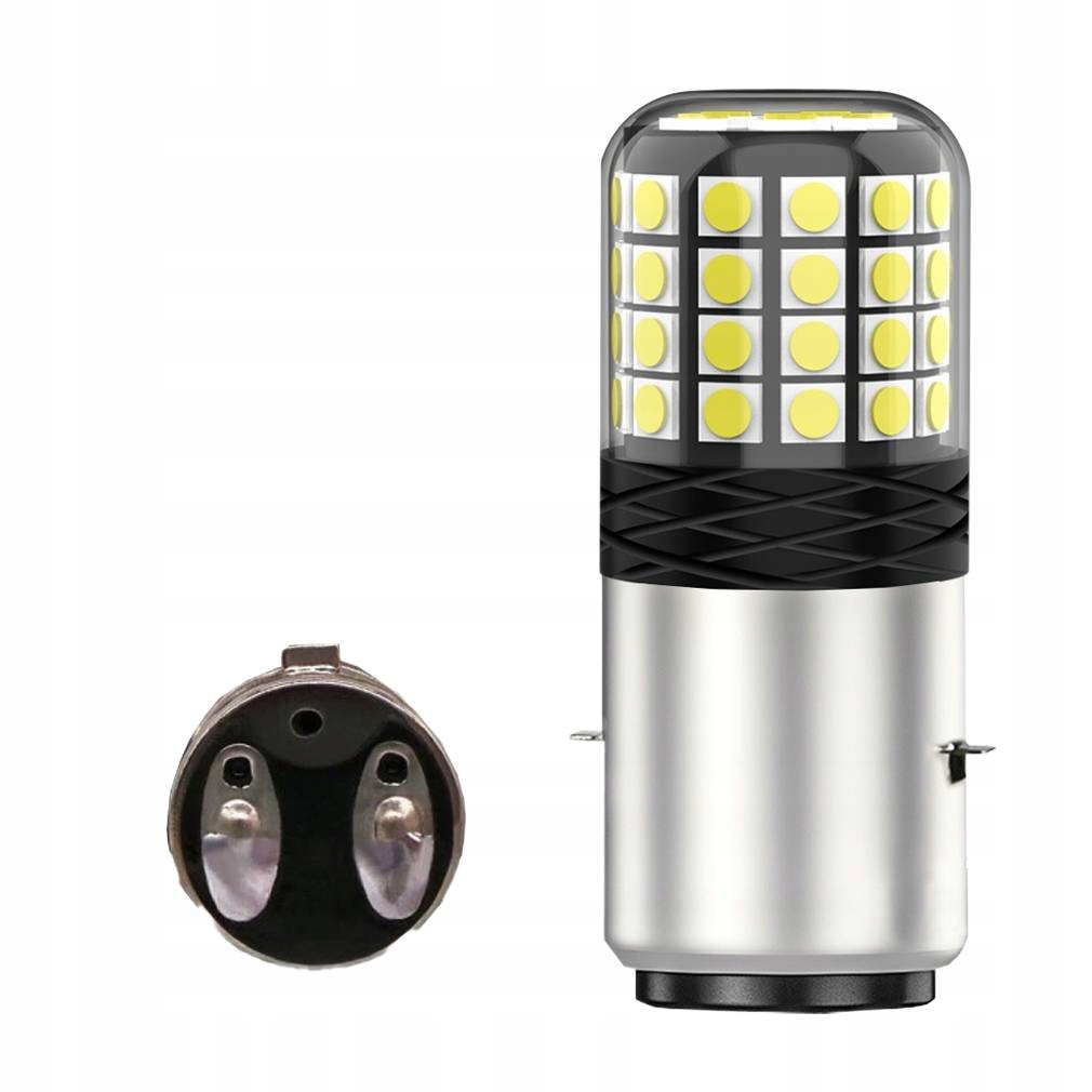 Żarówka Led BA20D Motocyklowa 6000K Dwuwłóknowa