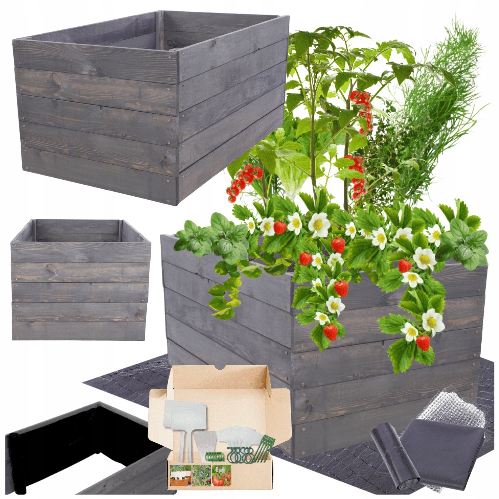 Vyvýšený záhon zeleninová zahrada box pařeniště květináč impregnace 45x80x80