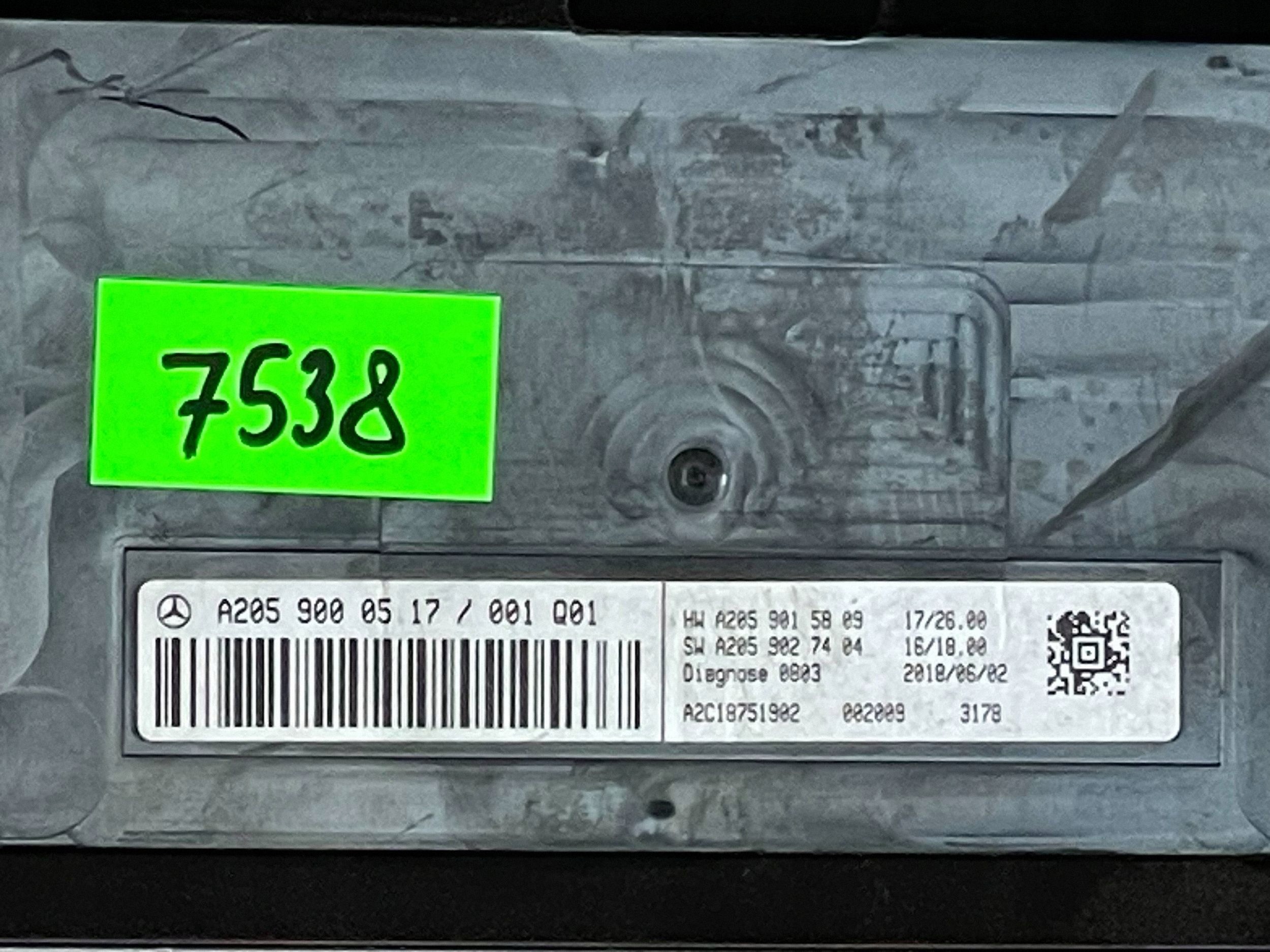 display HEAD UP MERCEDES-BENZ C W205 A2059000517