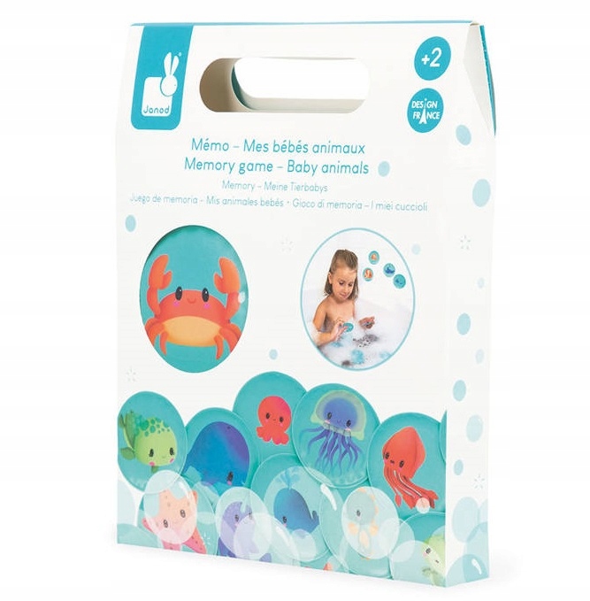 Gra memory do kąpieli Morskie dzieci 24 elementy 2+ JANOD