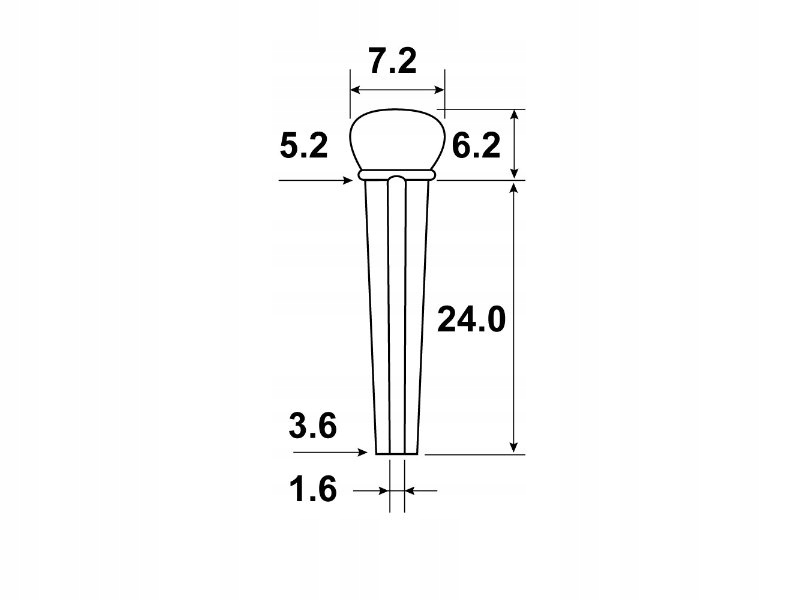 Plastikowe kołki mostka HOSCO F-0002 (BK) Marka Hosco