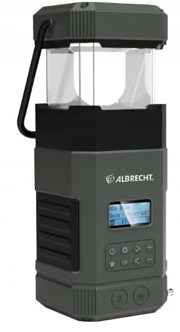 Radio Przenośne Fm Dab+ Kempingowe Powerbank Latarka Solar Albrecht DR114