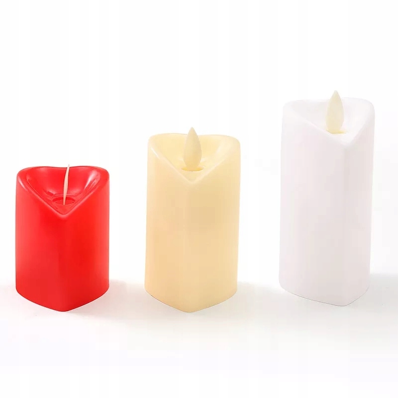 PREZENT WALENTYNKOWY ZESTAW ŚWIEC 3D CZERWONE SERC