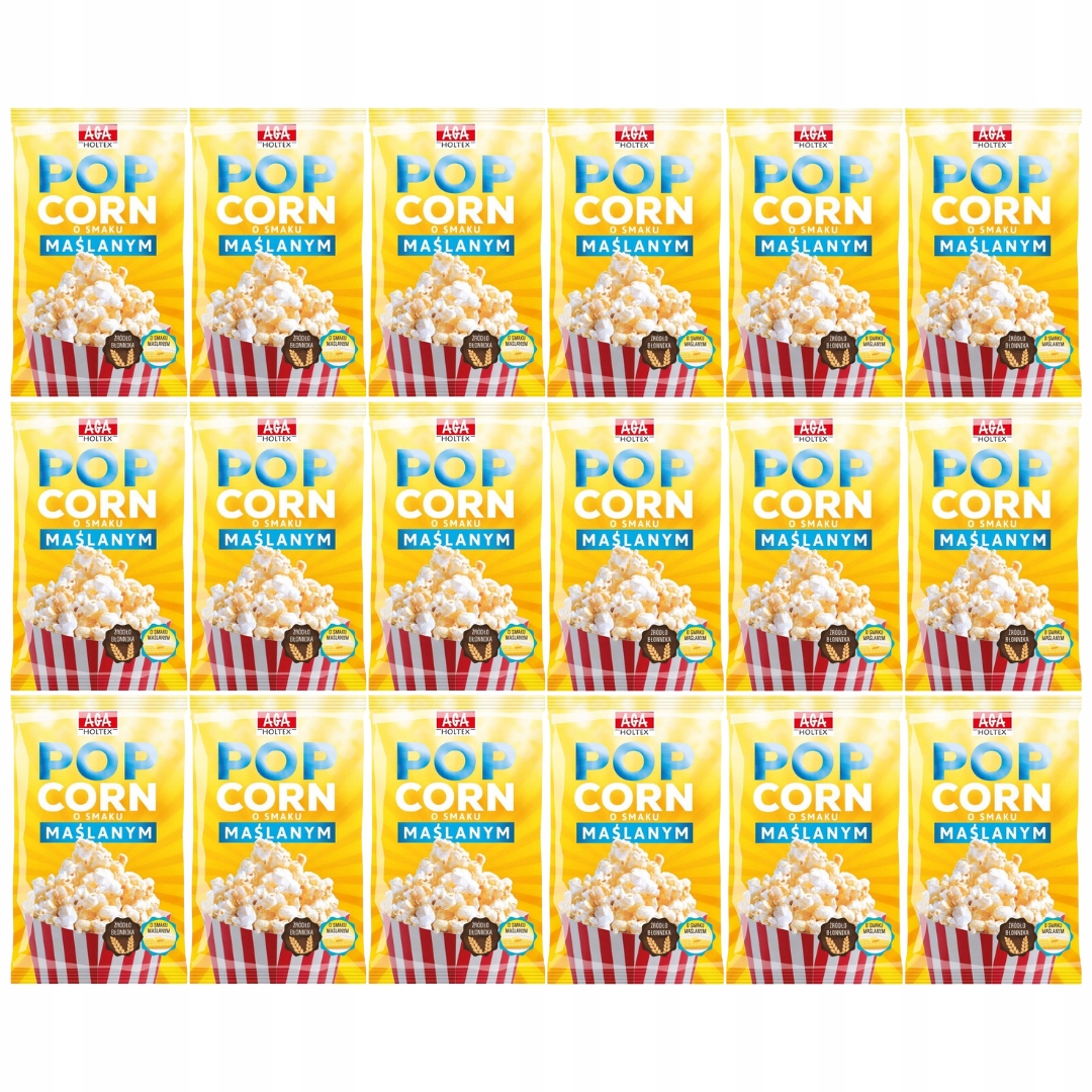 Levně Aga Holtex máslový popcorn 90 g x 18 kusů