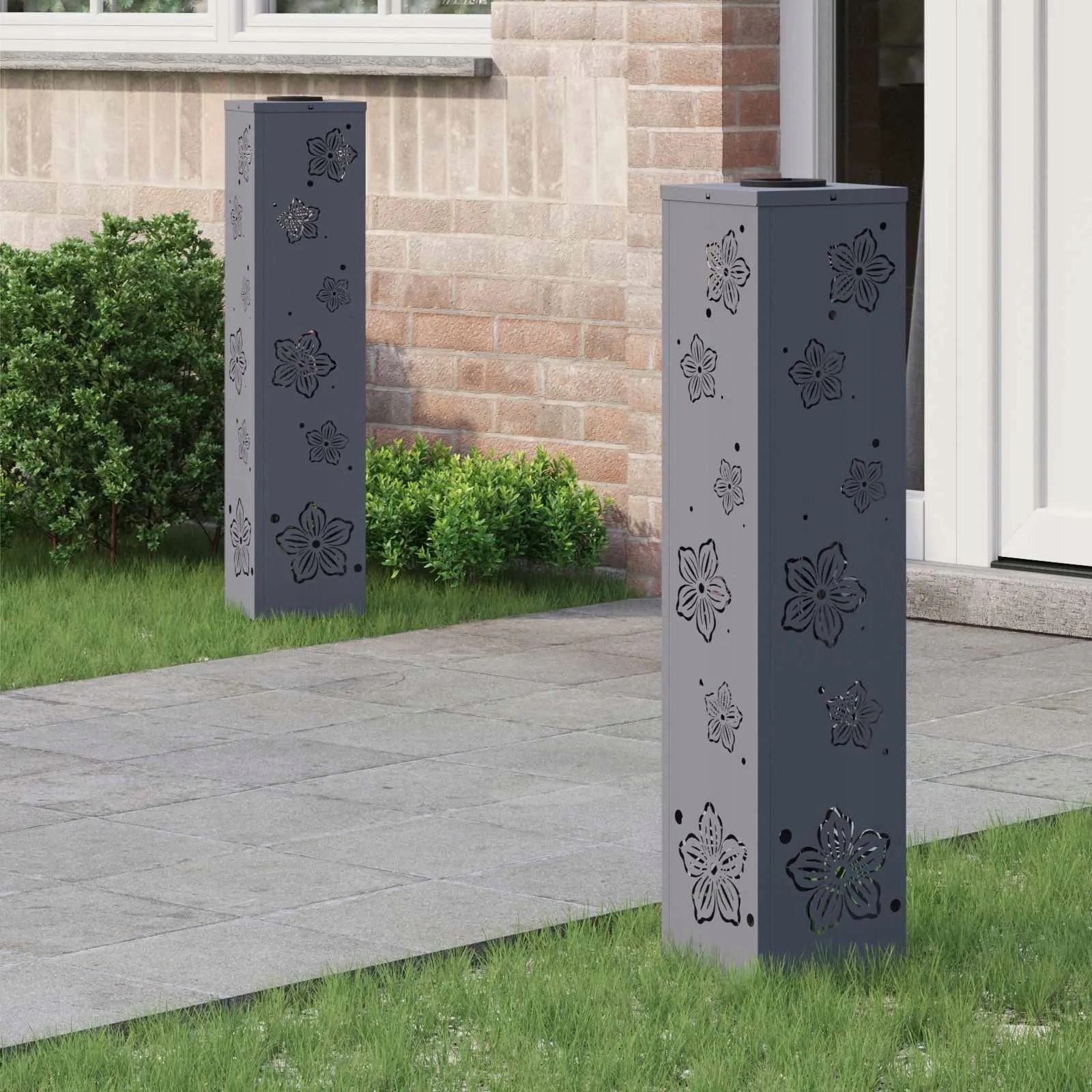 vidaXL Solární Led Cestovní Světlo 2 pcs Antracit