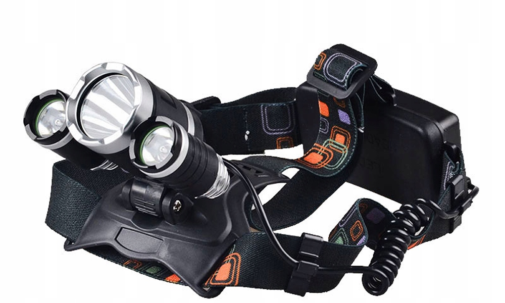 CZOŁÓWKA LATARKA CZOŁOWA 3 x LED NA GŁOWĘ MOCNA 18650 AKUMULATORY ŁADOWARKA Model Cz-752DY