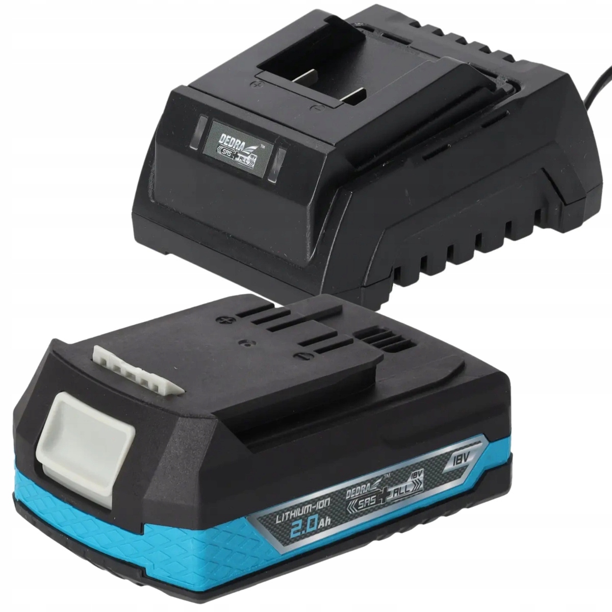 Set Dedra DED7032 Akumulátor 2Ah 18V Nabíječka DED7038 20V DED7030B01