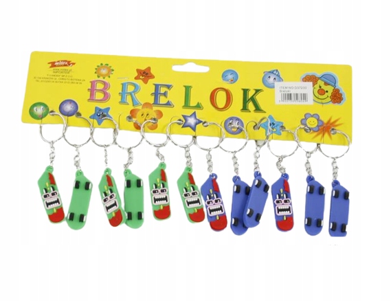 

Deskorolka Gumowy Brelok Do Kluczy Zestaw 12SZT