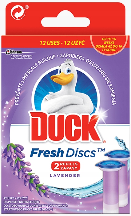 DUCK FRESH DISCS LAVENDA DUO ŻELOWE KRĄŻKI ZAPAS