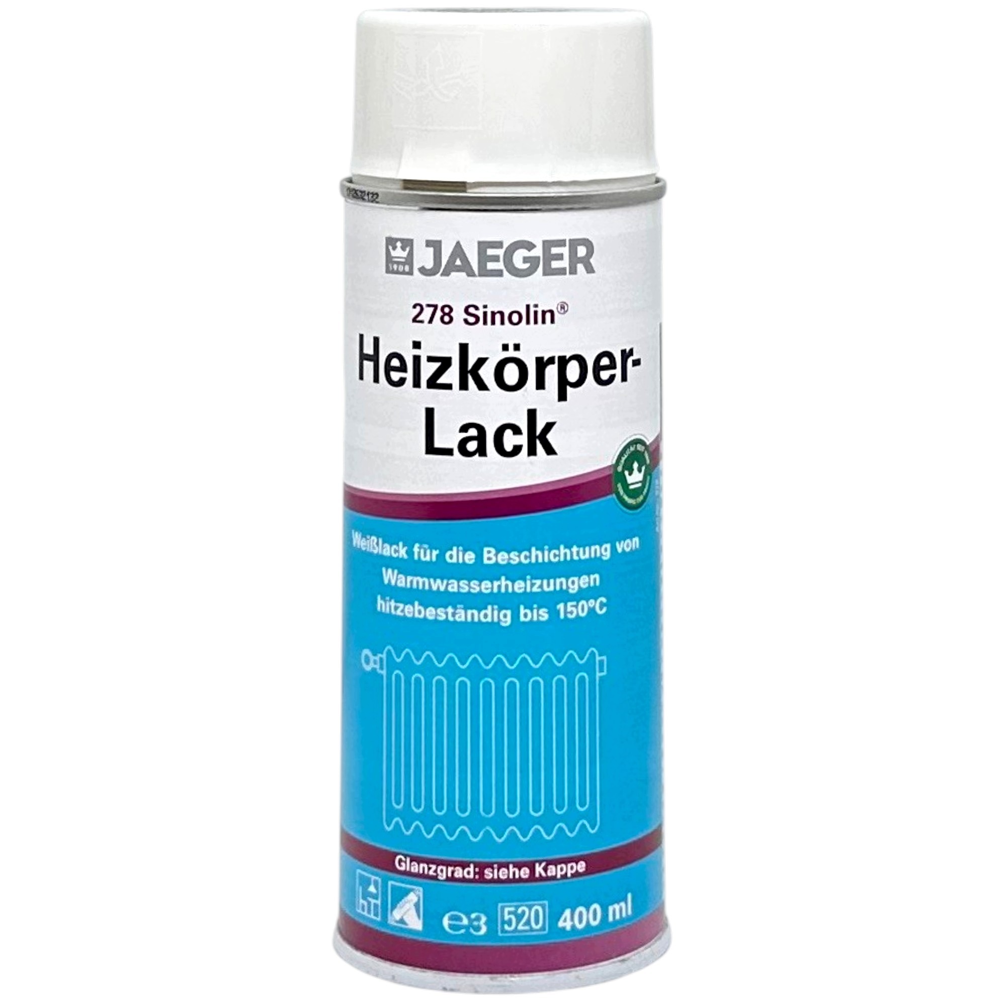 Farba do kaloryferów grzejników Satynowa Lakier Spray Biały Półmat 400ML