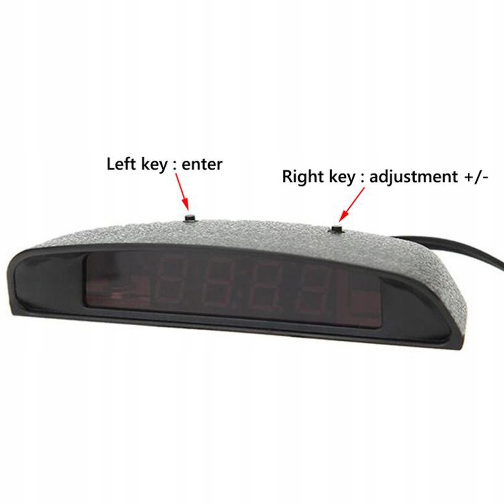 12 V 3 w 1 cyfrowy zegar samochodowy LED termometr Producent części Inny