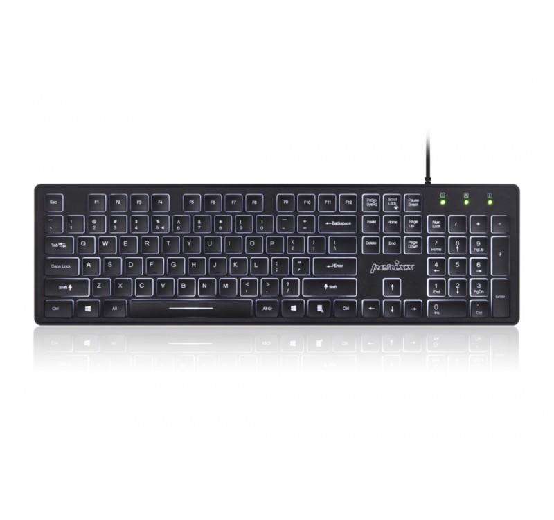 Klávesnice Perixx PERIBOARD-317 Podsvícená Černá