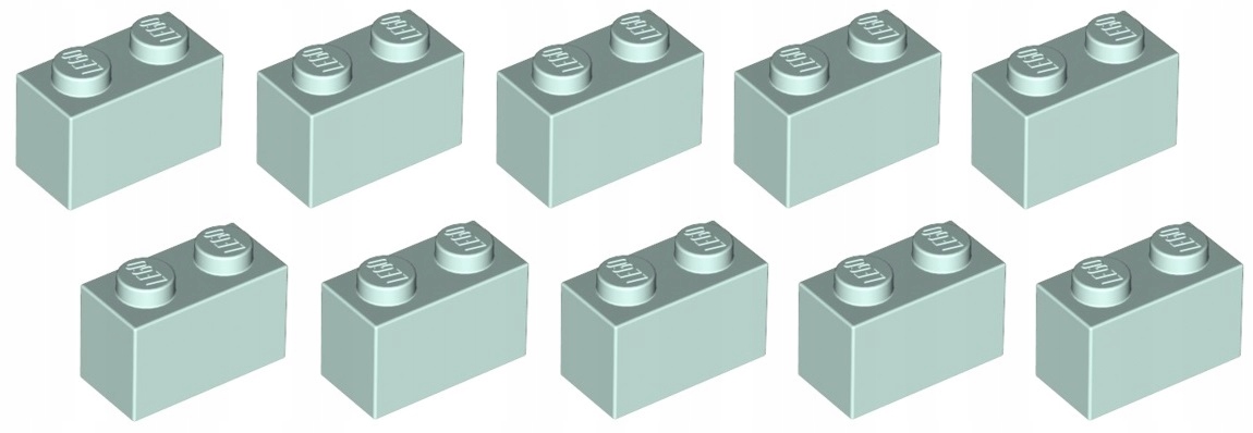 

Lego cegła 1x2 aqua 10 szt. 3004 Nowa