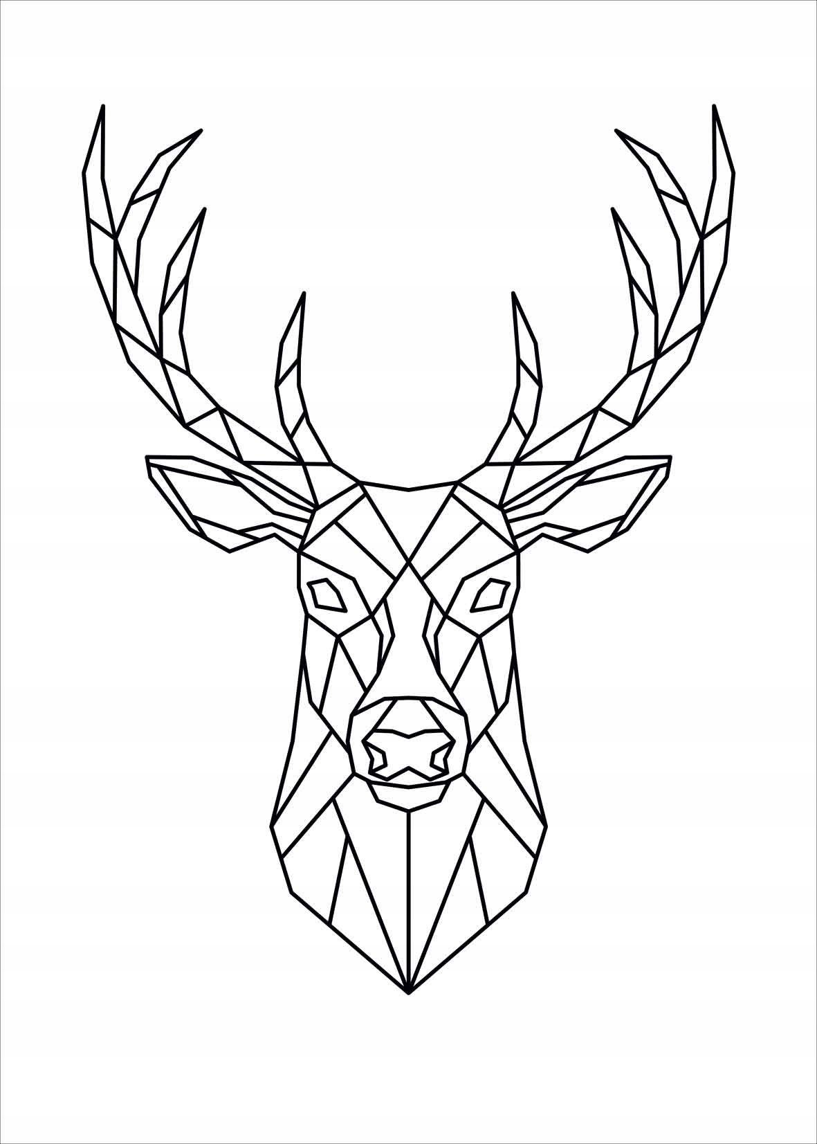 

Jeleń Abstrakcja B2 Plakat Plakaty 70x50cm Kreska
