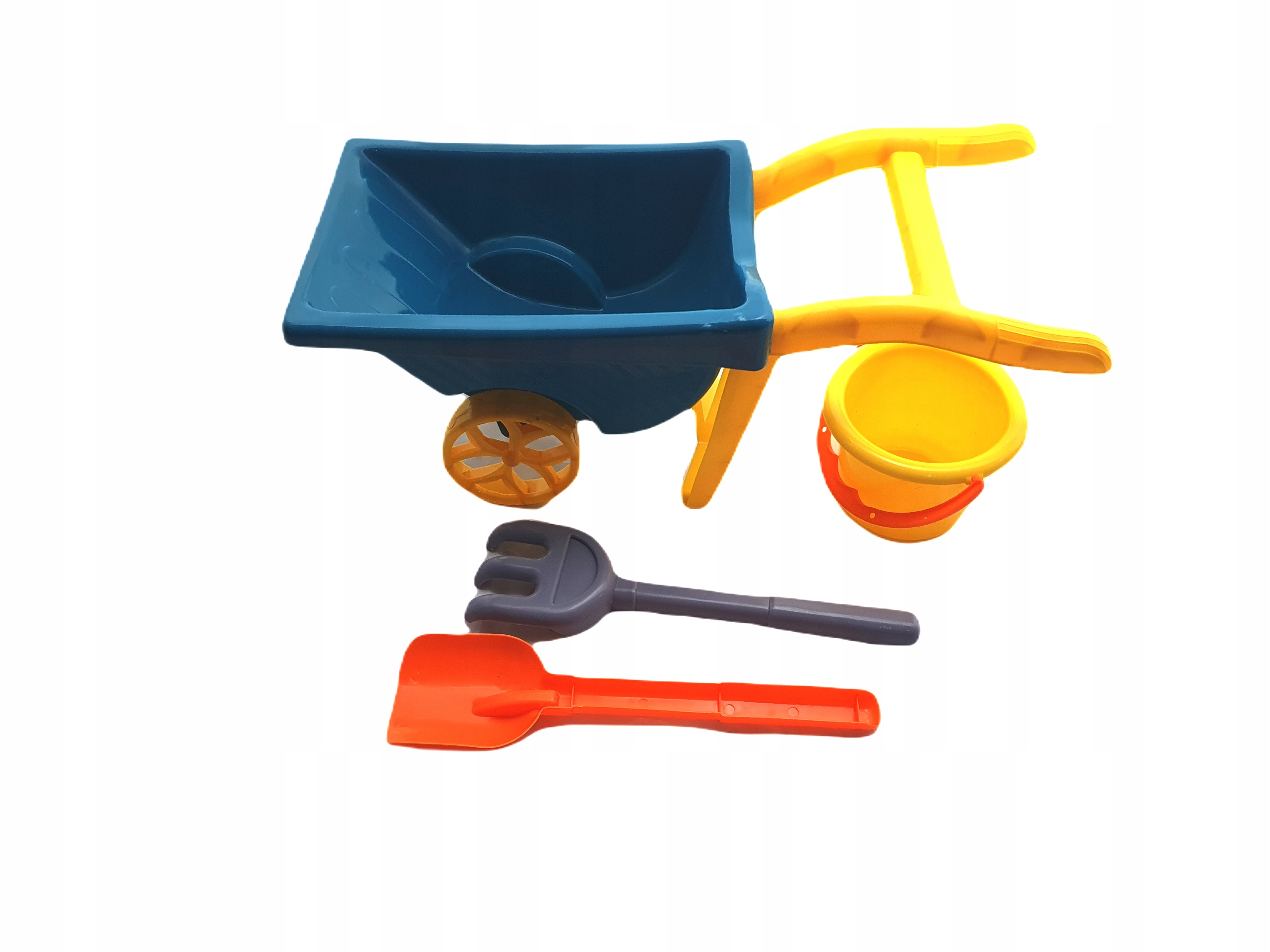 ZESTAW TACZKA ŁOPATKA WIADERKO GRABKI dla dzieci Marka bez marki