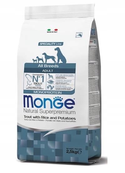 Monge Adult Monoprotein Pstruh s rýží 2,5 kg