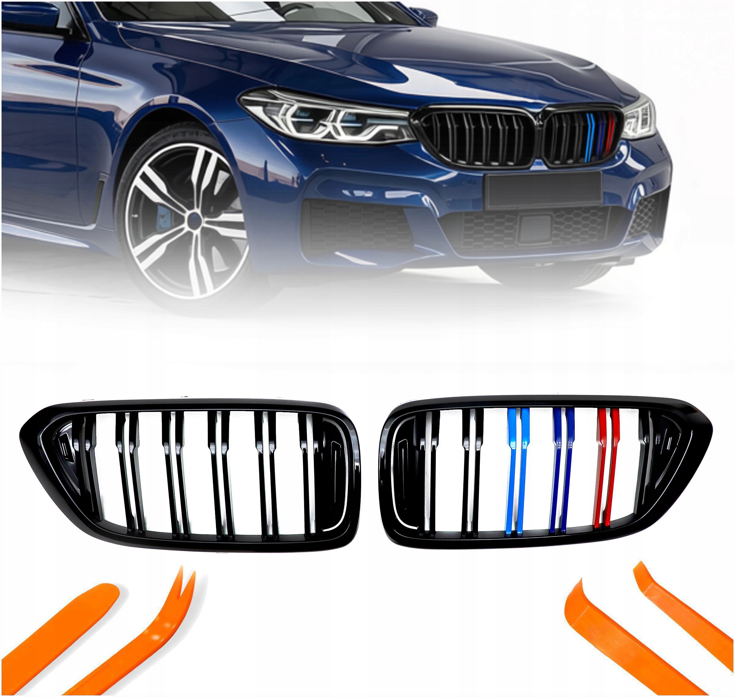 Atrapa Gril Ledviny Bmw 6 G32 Gt Gran Turismo M-power 2 Žebra 2018-2020