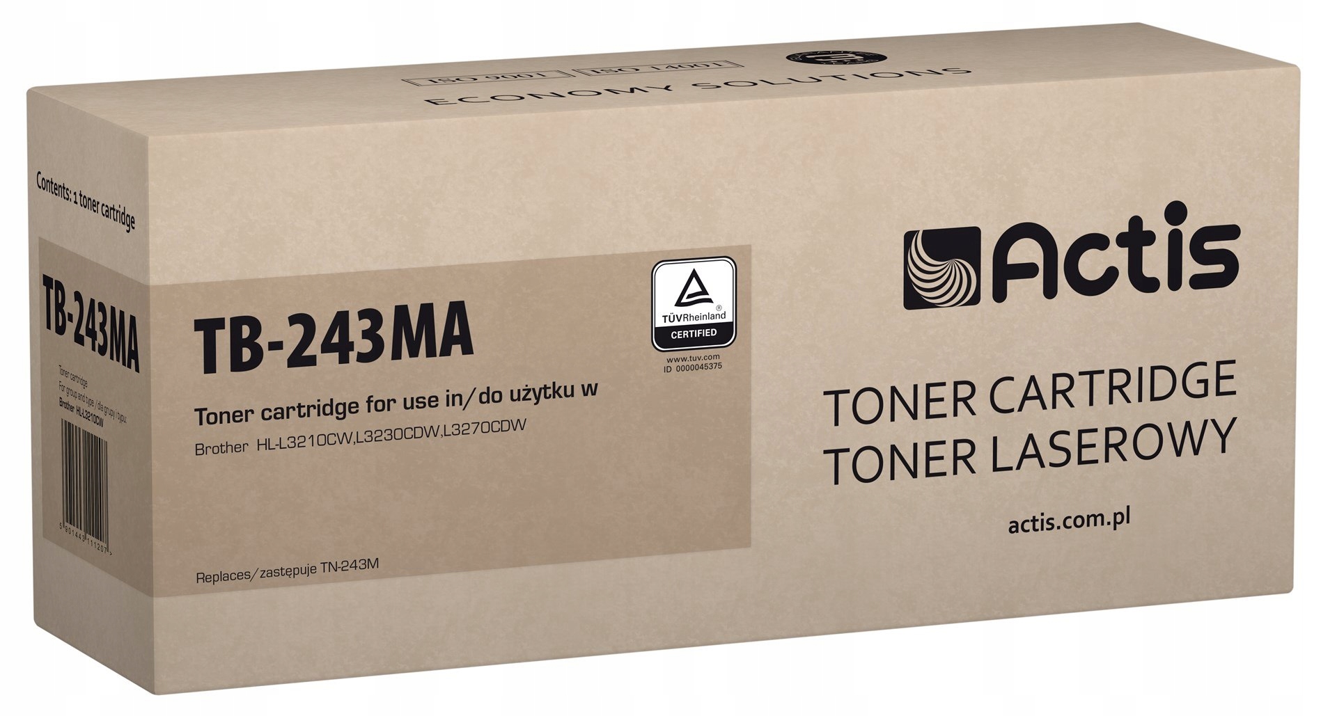 Toner Actis TB-243MA (zamiennik Brother TN-243M; Standard; 1000 stron; czer