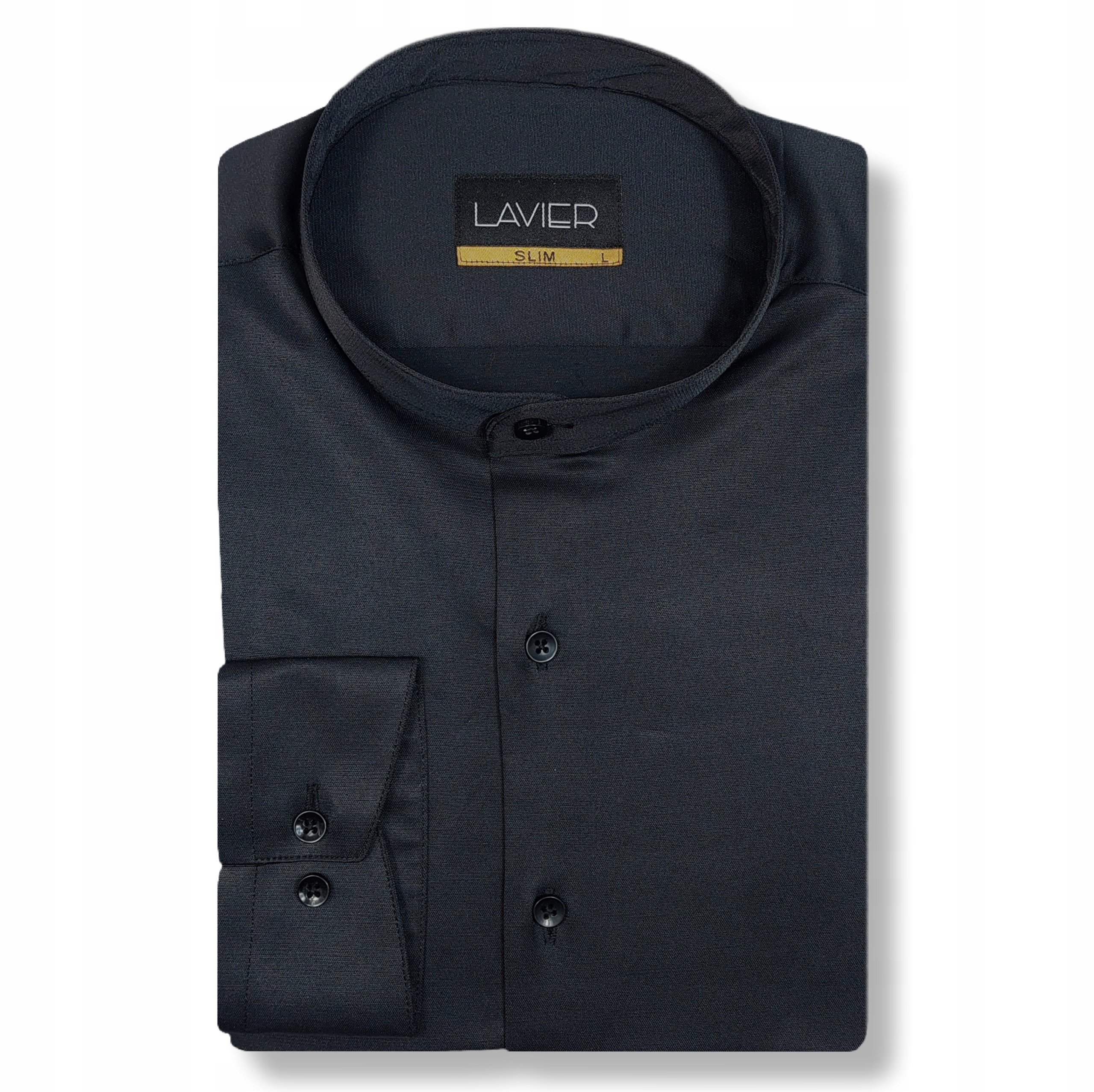 Pánská košile Lavier černá – elegantní, Slim Fit, bavlněná vel.