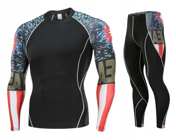 ODZIEŻ TERMOAKTYWNA RASHGUARD LEGINSY KOMPLET XXL