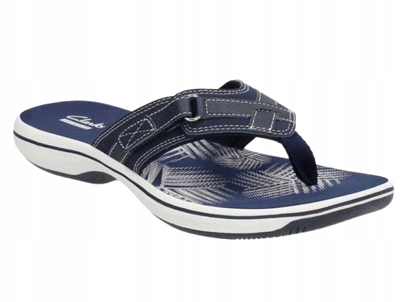 Clarks Pánské Pantofle Tmavě Modré S Ozdobným Šitím 41 1/2 J6A