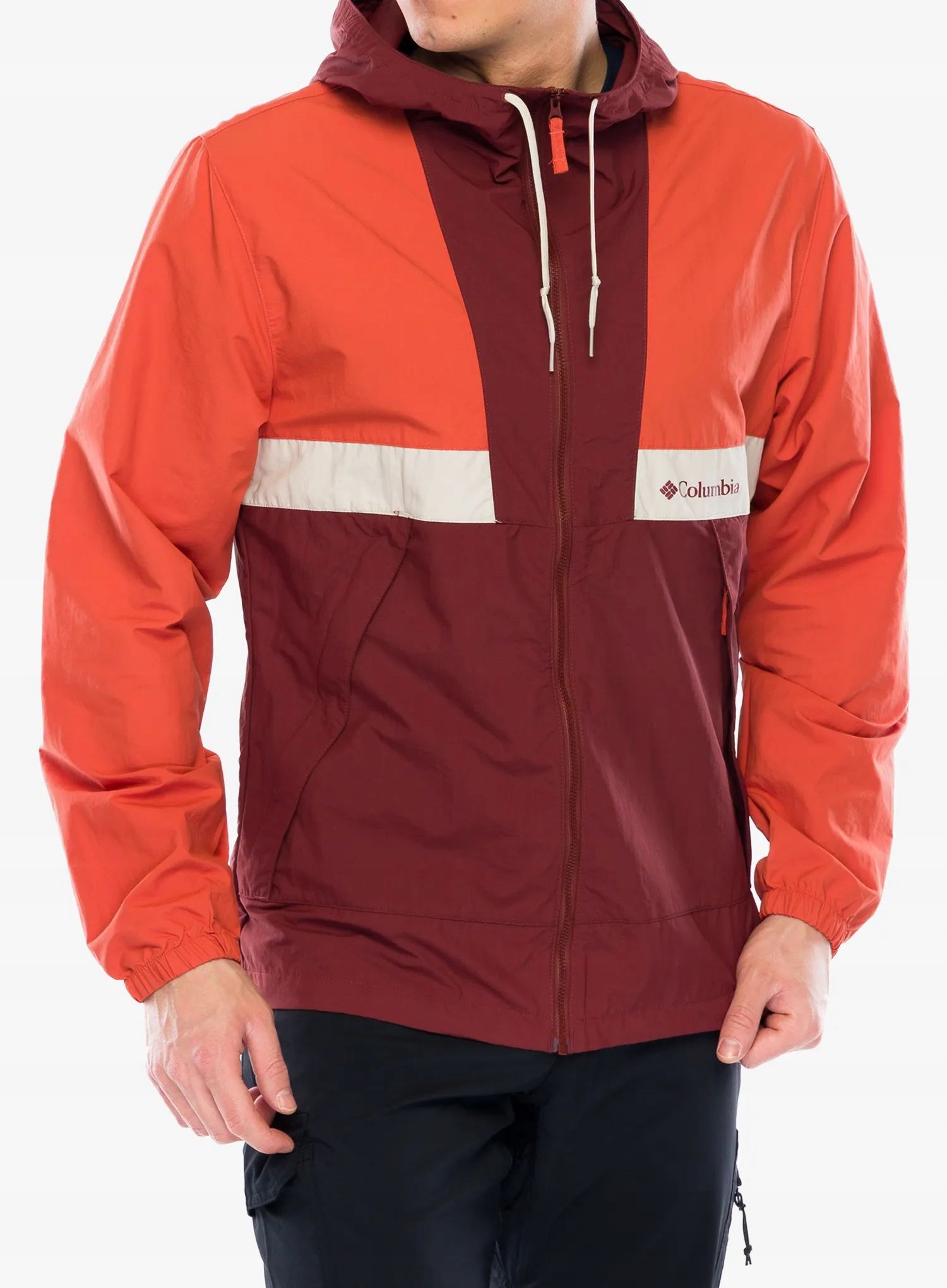 Protivětrná bunda Columbia Spire Valley Hooded Windbreaker tuscan L