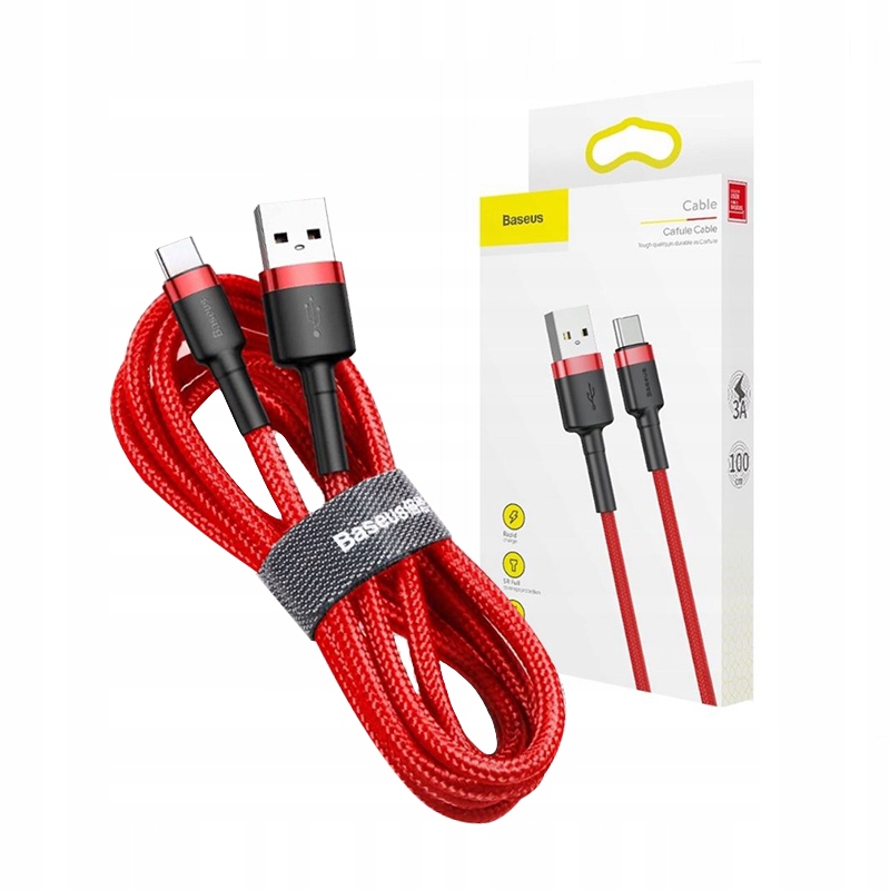 KABEL WZMACNIANY SZYBKI BASEUS USB C QC 3.0 QUICK Kod producenta RT15