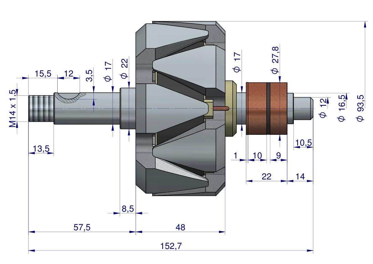 Wirnik alternatora 0120484011EX Nowy Typ EXPOM KWIDZYN eu Producent części Expom