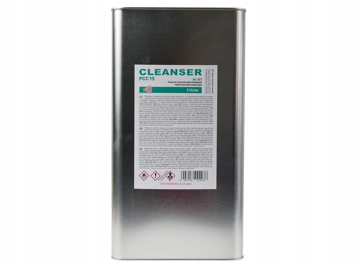 

Cleanser PCC15 5000ml 5L do czyszczenia płytek Pcb
